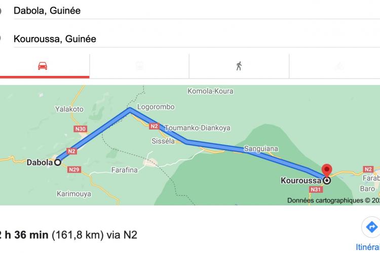 Travaux de réhabilitation de la route Dabola - Kouroussa